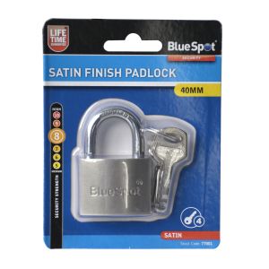 Blue Spot Tools 40mm Satin Finish Padlock